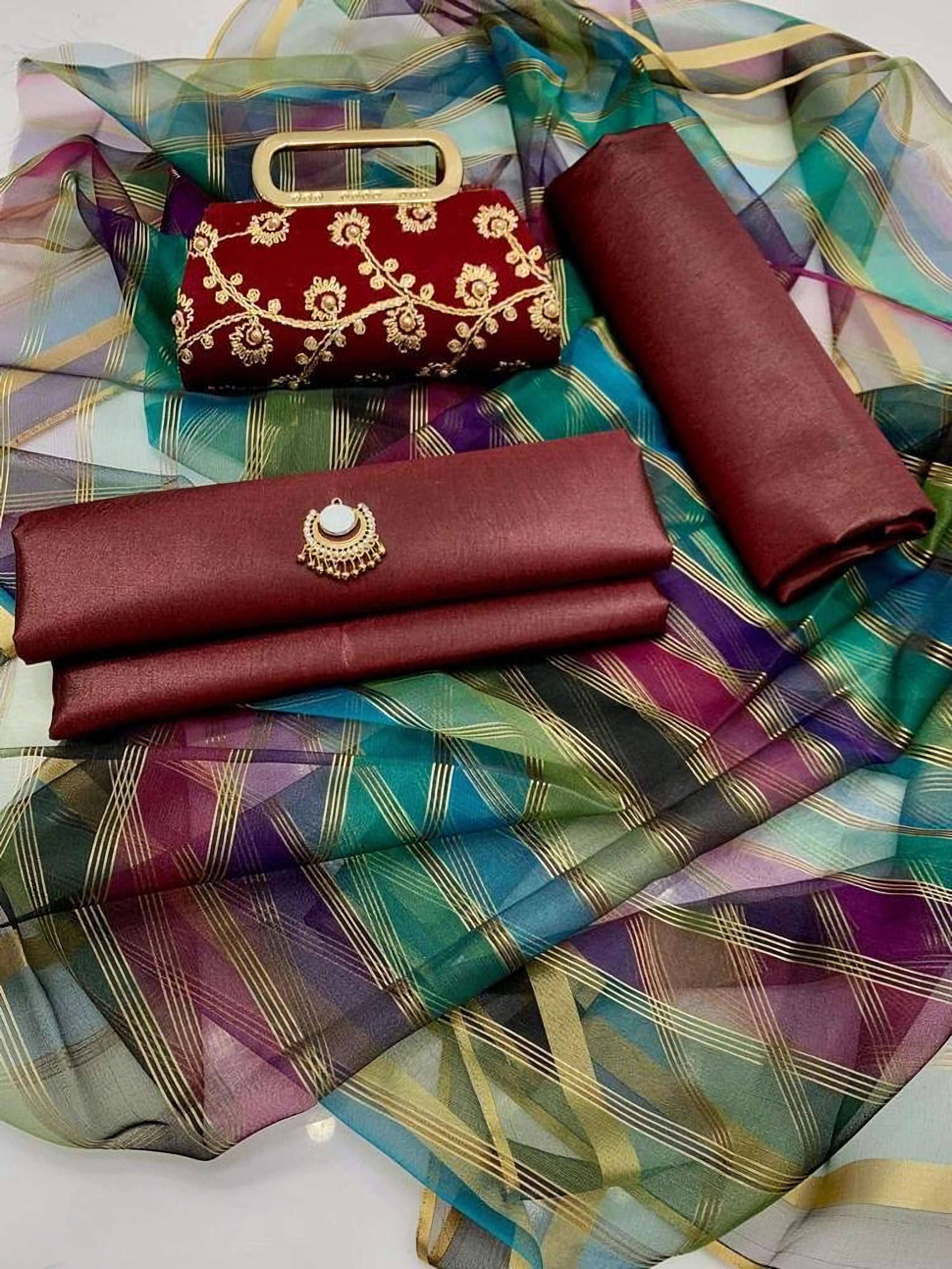 Royal Bloom Printed Unstitched 3PCs